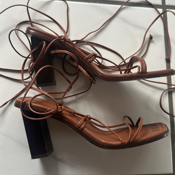 FRAME Le Doheny Strappy Brown Heeled Sandals. Size 7 / EU 37.5. - Picture 8 of 14